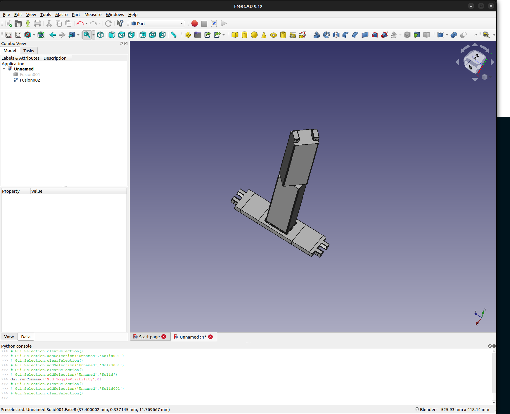 Camera mount is now rotated 45 degrees and extended to avoid collision and give better separation between camera perspectives for training